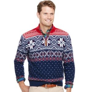 Vineyard Vines All Over Fair Isle 1/4 Zip